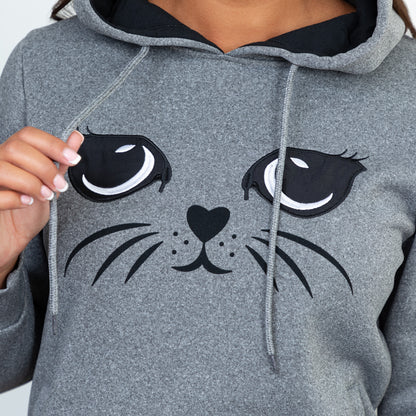 Kitty Face Hooded Sweatshirt