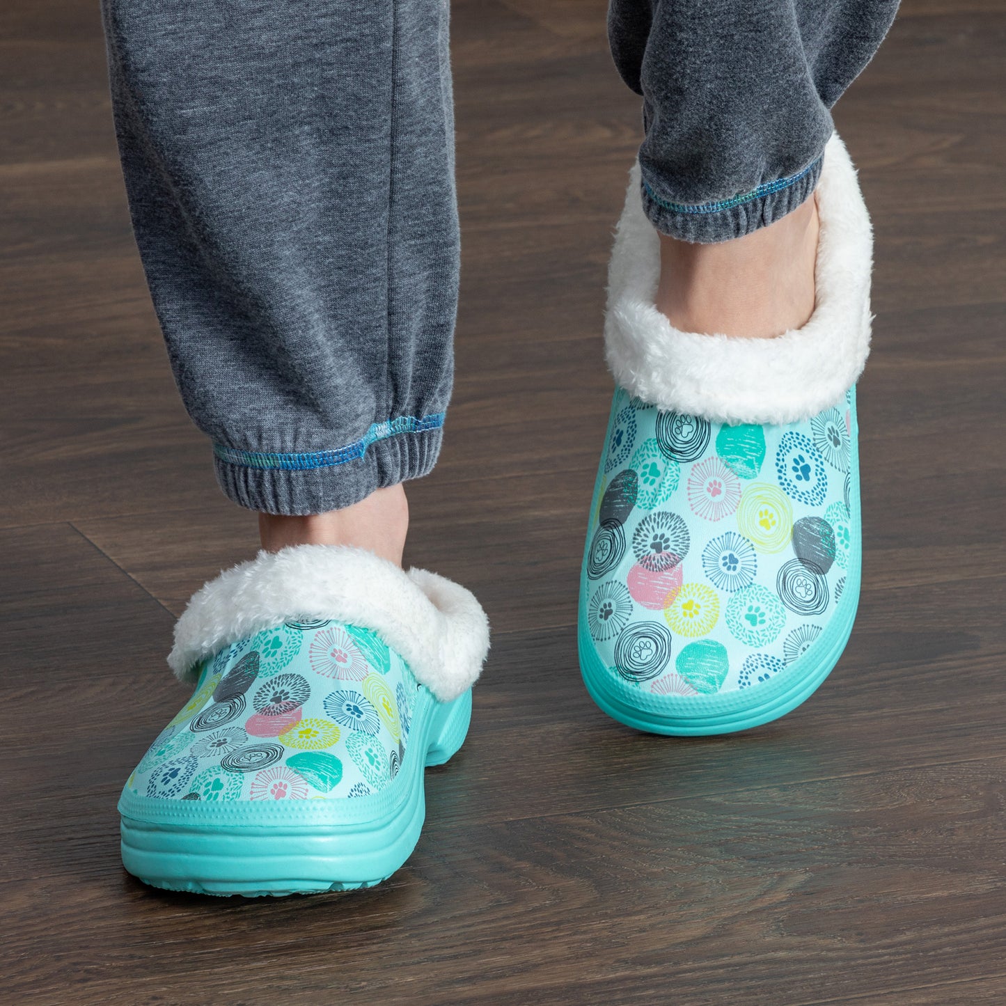 Paw Print Indoor/Outdoor Slide Slippers