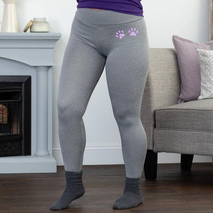 Paw Print Fleece-Lined Leggings