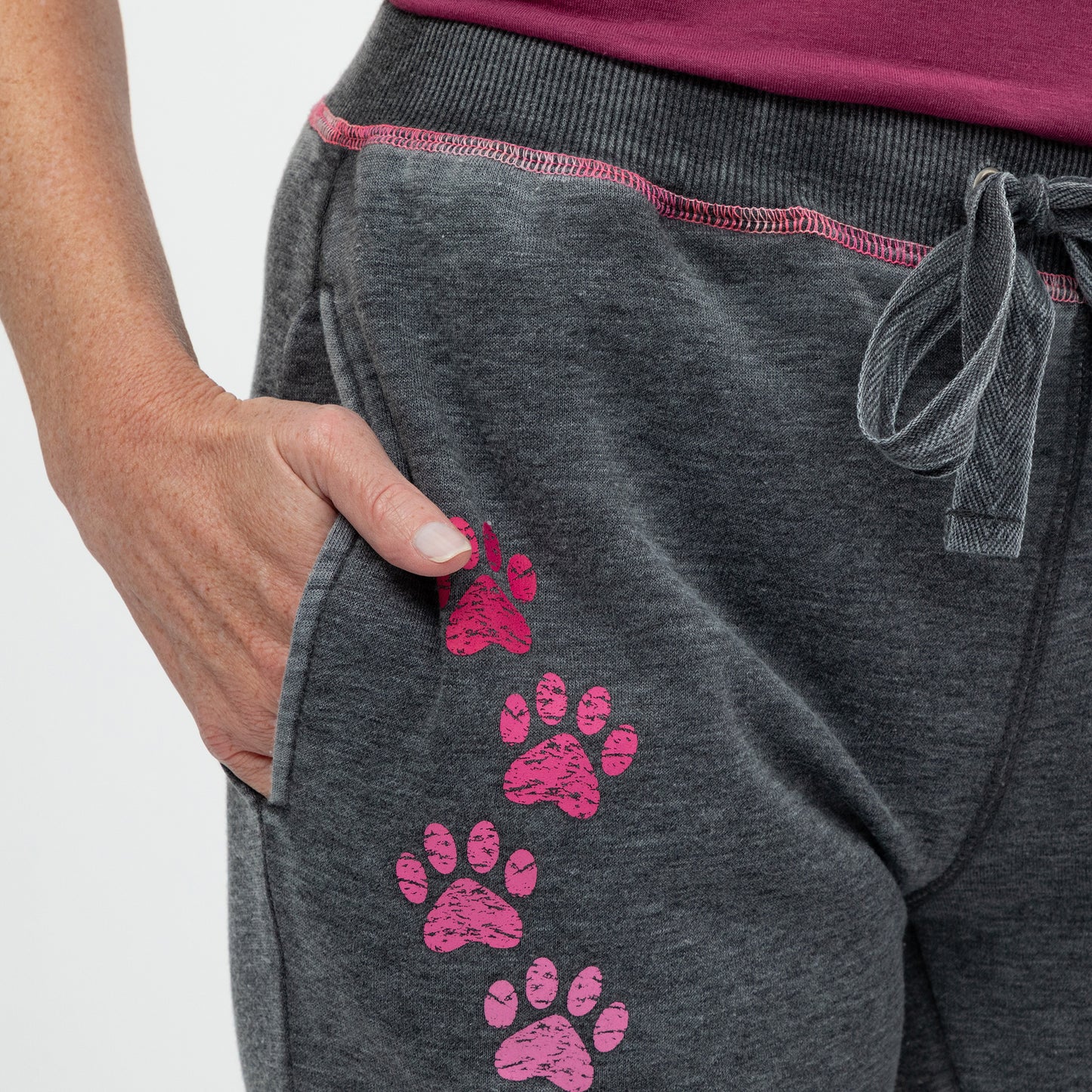 Walking Paws Burnout Sweatpants with Pockets