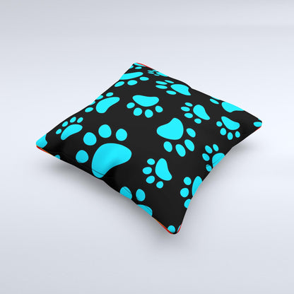 Paw Print Ink-Fuzed Decorative Throw Pillow