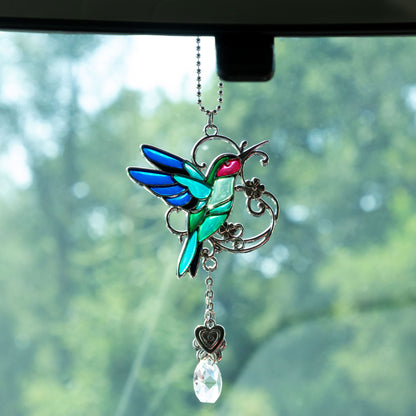 Colorful Animal Sun Catcher Faux Stained Glass Car Charm Decoration