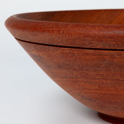 Hand-Carved Mahogany Wooden Bowl