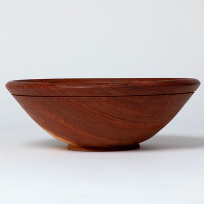 Hand-Carved Mahogany Wooden Bowl