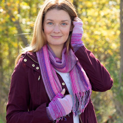 Alpaca Fingerless Mittens & Scarf Set | Fair Trade, 100% Alpaca Fiber