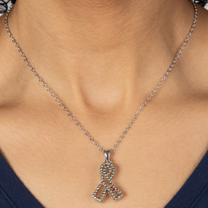 Outstanding Crystal Diabetes Awareness Necklace