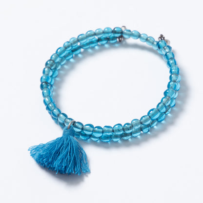 Taj Tassel Glass Bead Bracelet