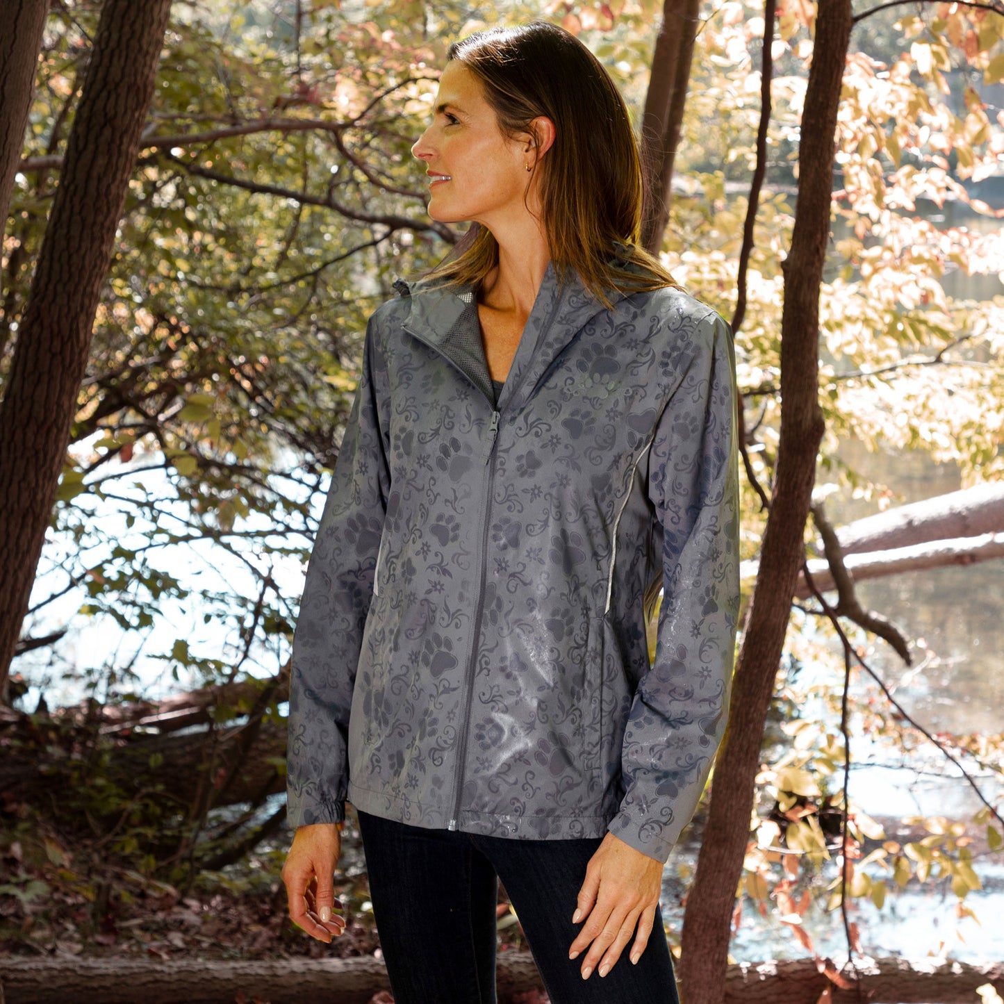 Magical Print Paw Print Rain Jacket