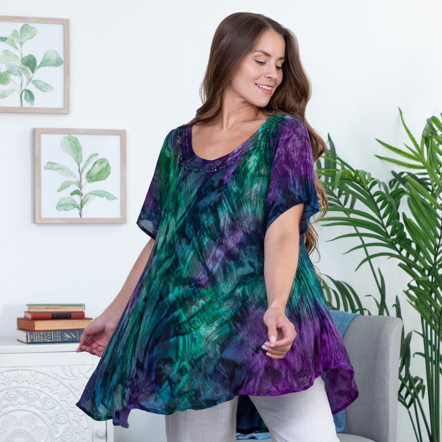 Peacock Love Tunic | Fair Trade