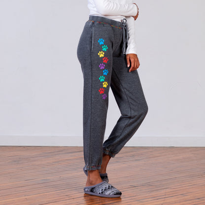 Walking Paws Burnout Sweatpants with Pockets