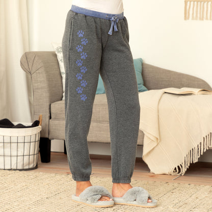 Walking Paws Burnout Sweatpants with Pockets