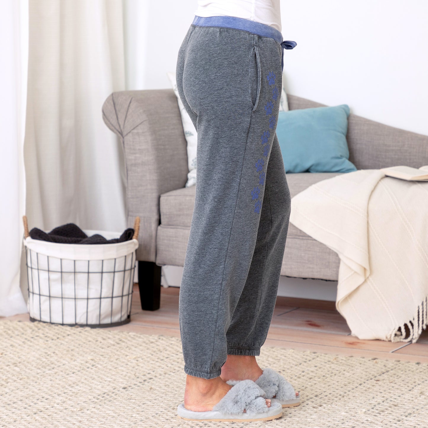 Walking Paws Burnout Sweatpants with Pockets