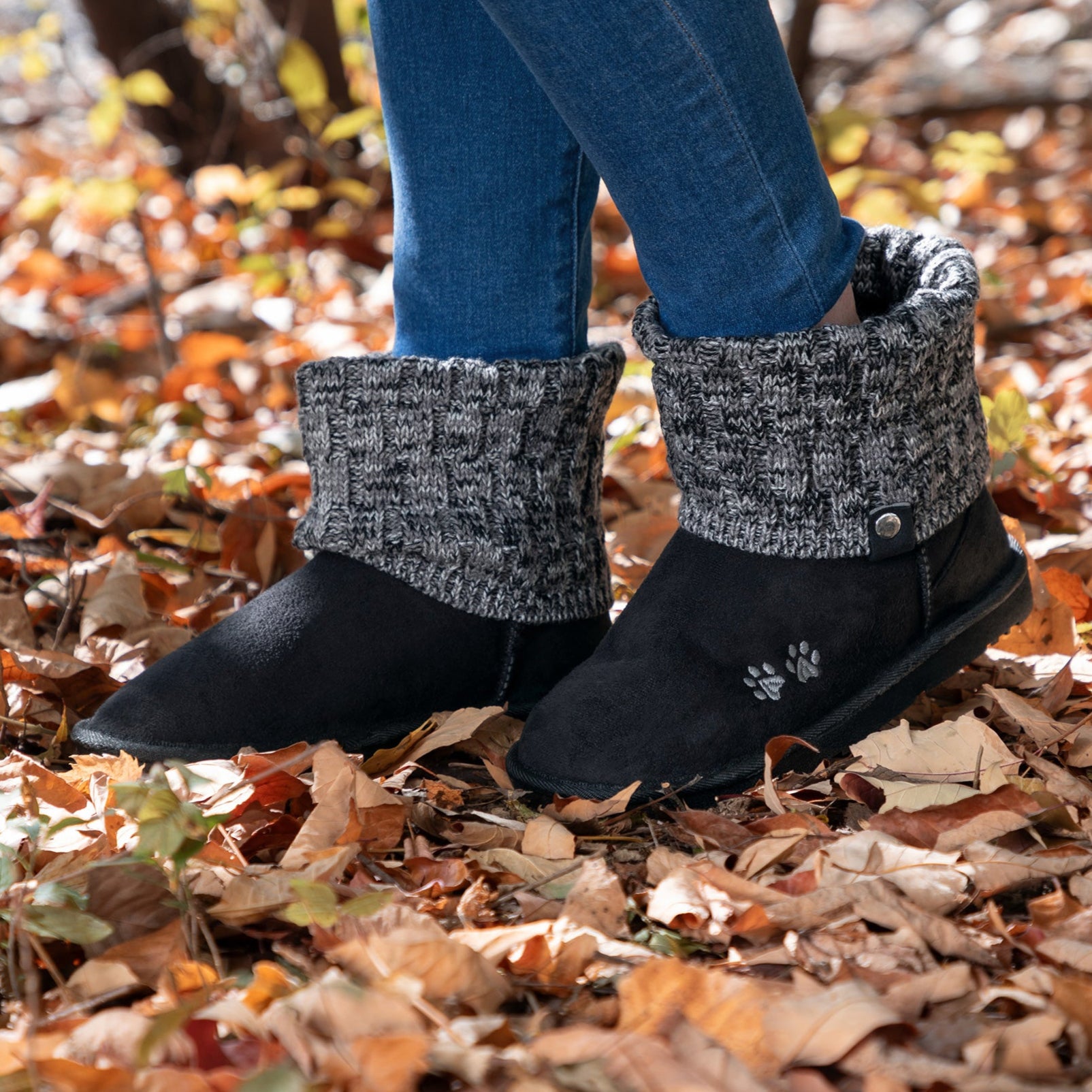 Paw Print Knit Ankle Boots The Animal Rescue Site