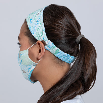 Marbleous Color Face Mask & Headband