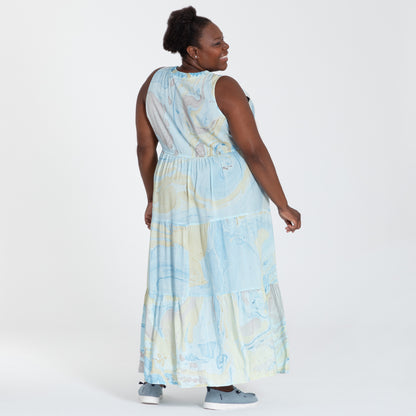 Saltwater Swirl Long Dress