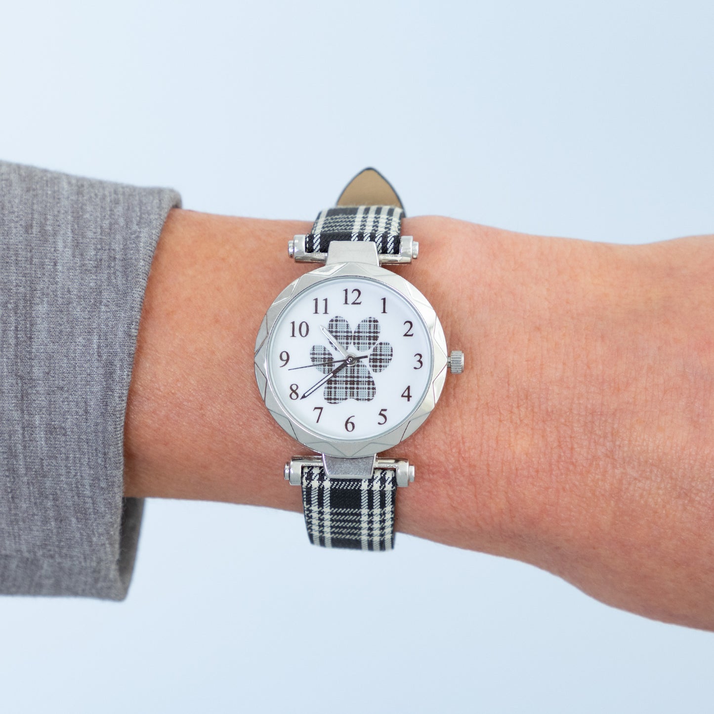 Plaid Paw Print Watch