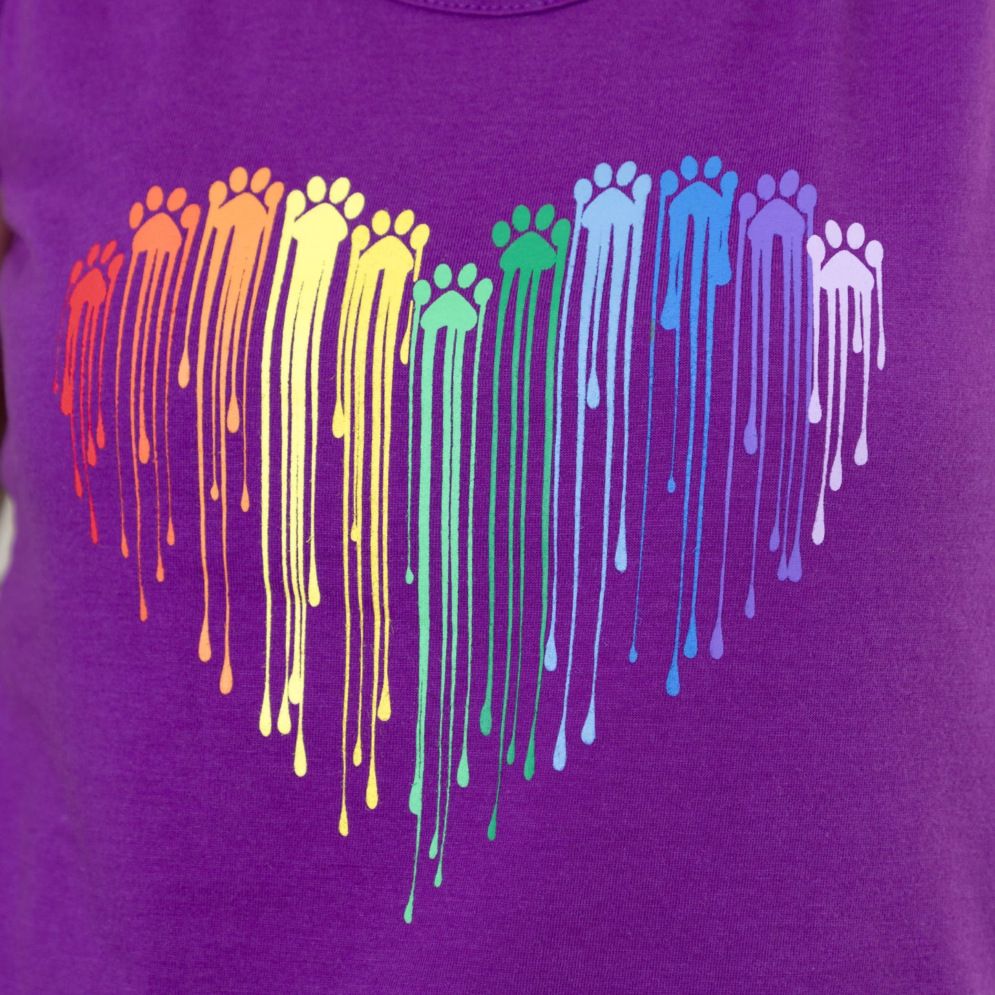 Rainbow Paw Print Heart Tank Top