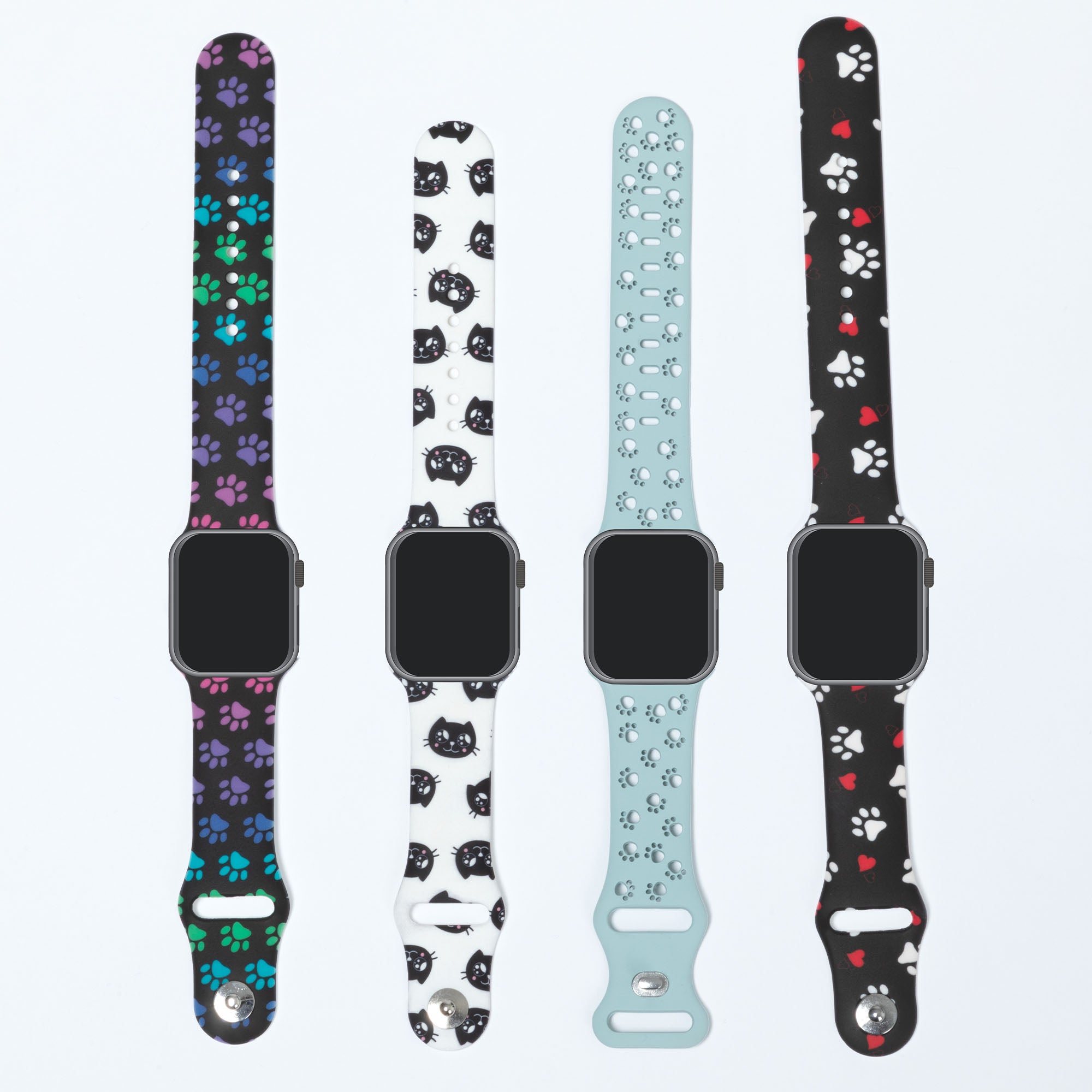 Patterned Silicone Apple Watch Band 38mm 40mm 41mm 42mm 44mm The Animal Rescue Site