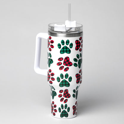 Paw Print Vacuum Sealed Stainless Steel Tumbler - 40 oz