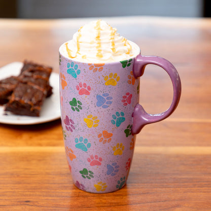 Paws & Prints Tall Ceramic Mug