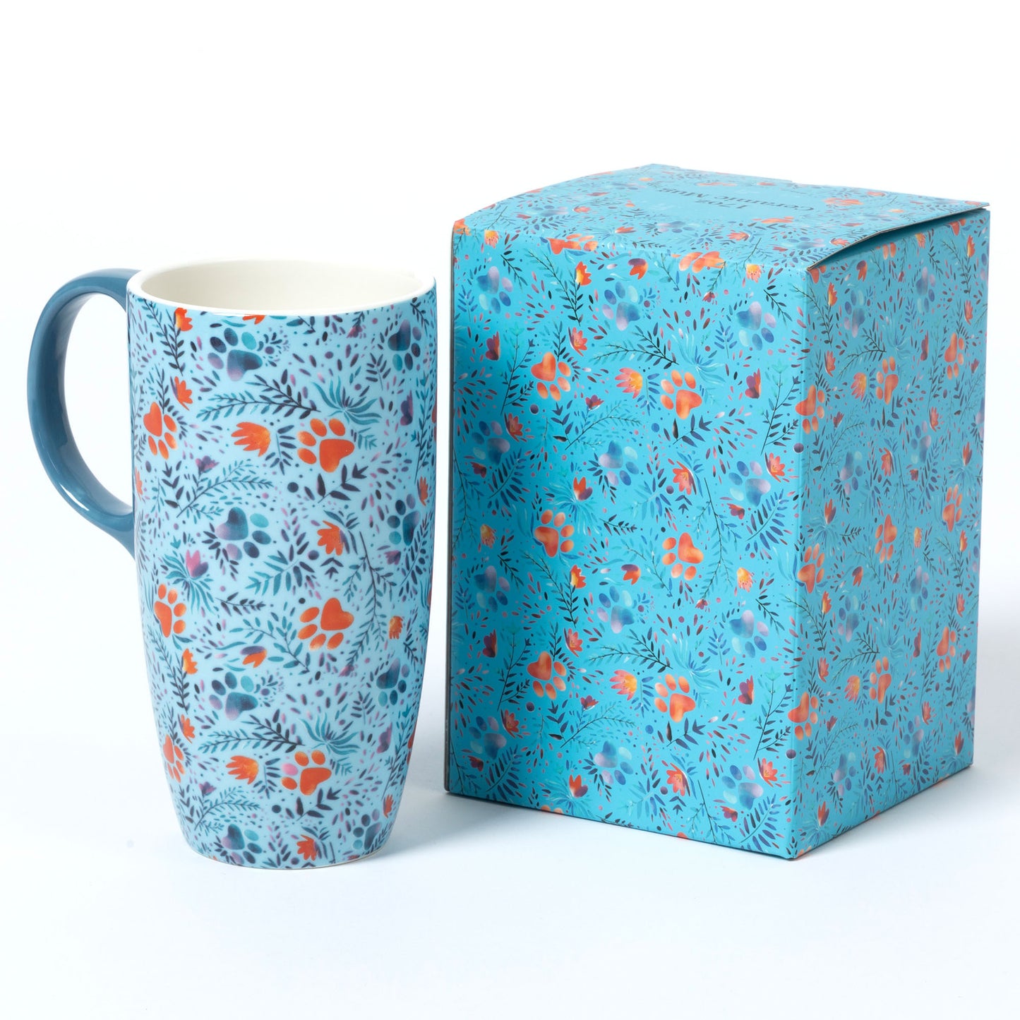 Paws & Prints Tall Ceramic Mug