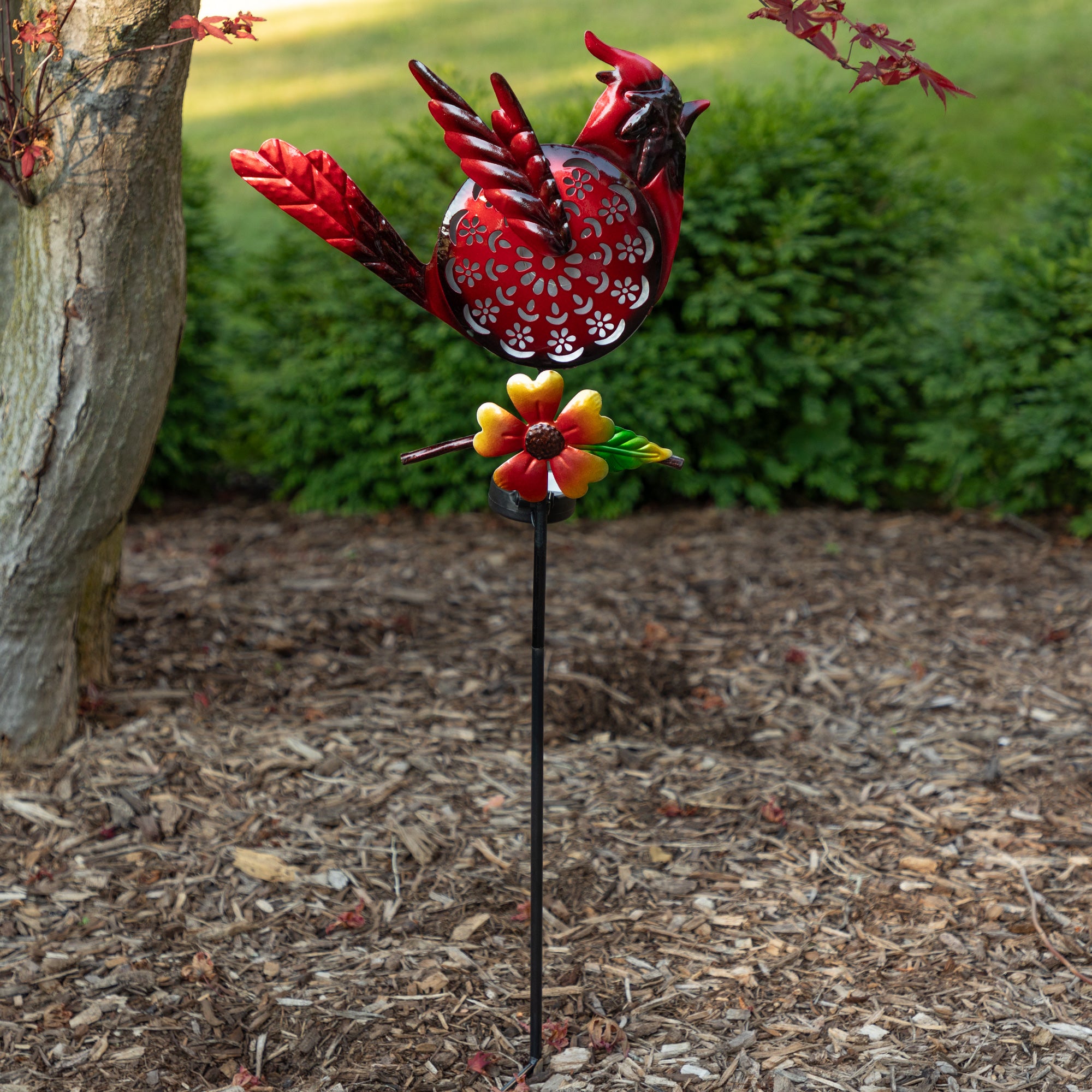 Solar bird garden stakes sales