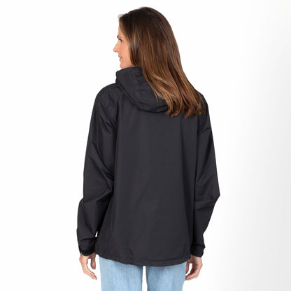 Reflective Paw Print Rain Jacket with Zippered Pockets