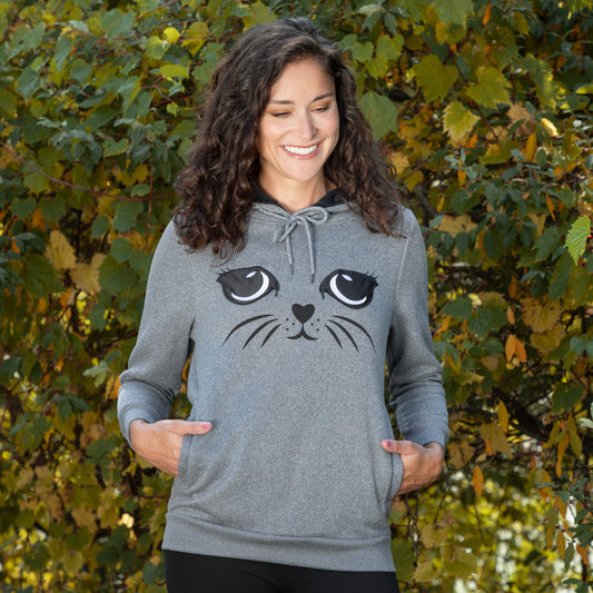 Kitty Face Hooded Sweatshirt