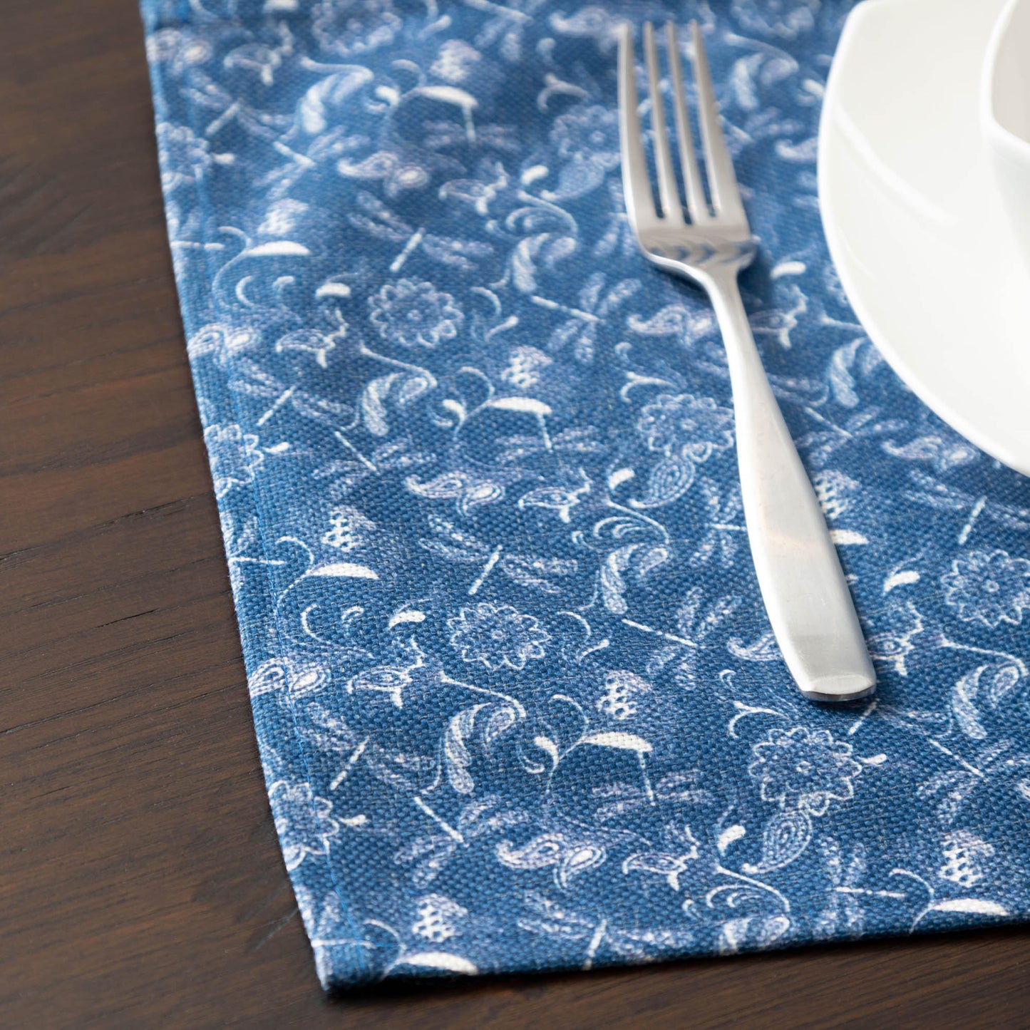 Blue Paisley Placemats - Set of 6