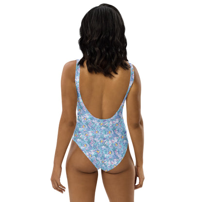 Floral Paw One-Piece Swimsuit