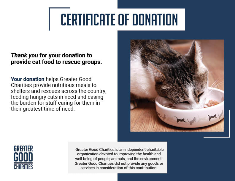 Provide Cat Food to Rescue Groups