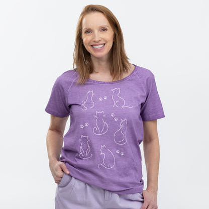 Pet Silhouette Acid Wash Tee