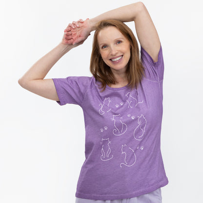 Pet Silhouette Acid Wash Tee