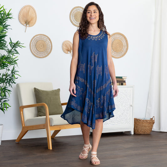 Golden Turtles Sleeveless Dress