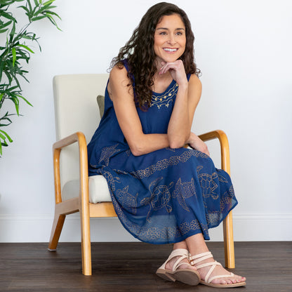Golden Turtles Sleeveless Dress