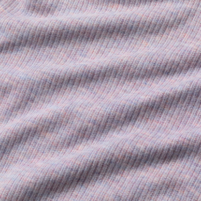 Soft Melange Cat & Butterfly Purple Rib Knit Shorts