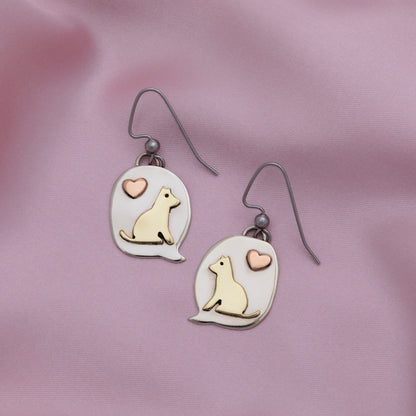 Text Bubble Pet Fair Trade Dangle Earrings