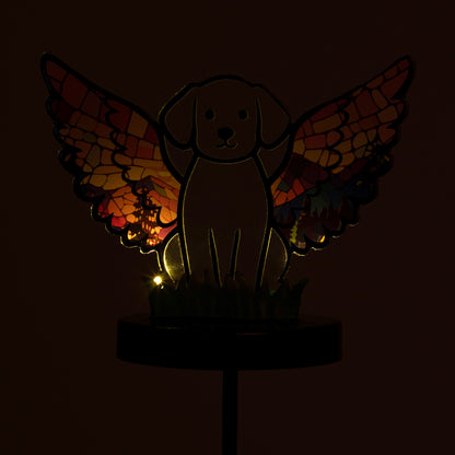 Pets & Angels Colorful Mosaic Solar Garden Stake Light