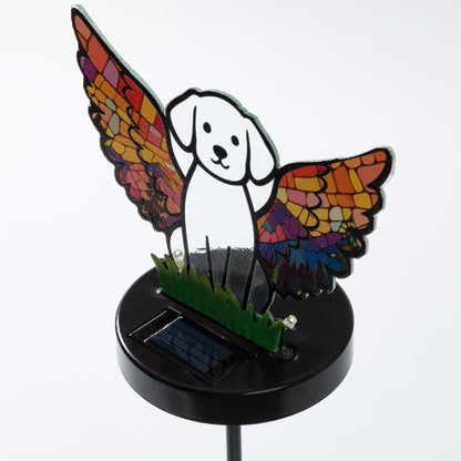 Pets & Angels Colorful Mosaic Solar Garden Stake Light