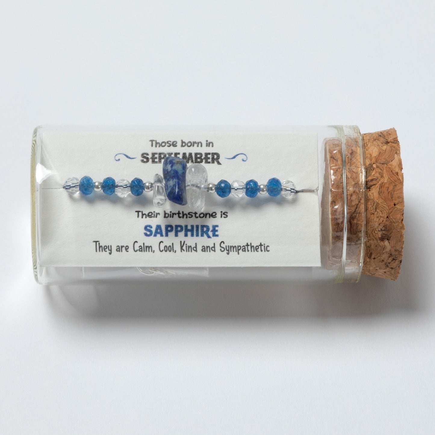 Message in a Bottle Birthstone Bracelet Gift