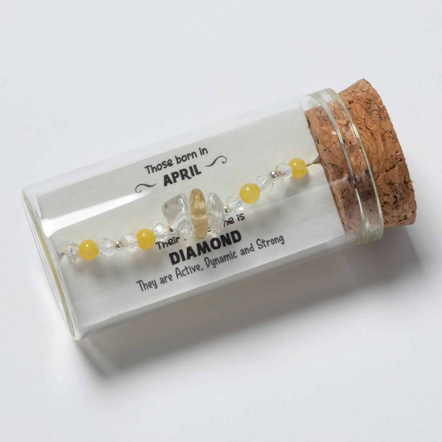 Message in a Bottle Birthstone Bracelet Gift