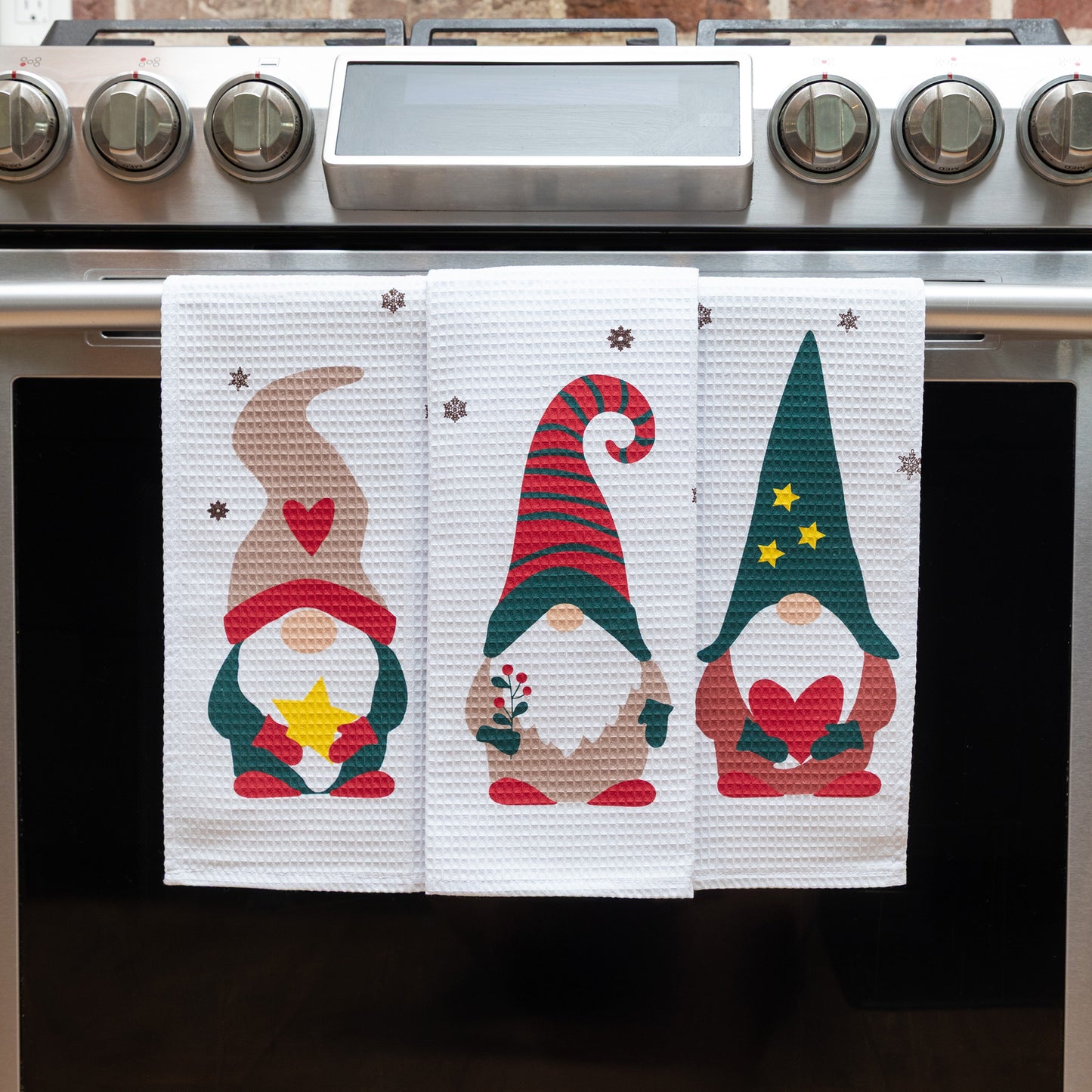 Winter Paws & Gnomes Kitchen Towel - Set of 2