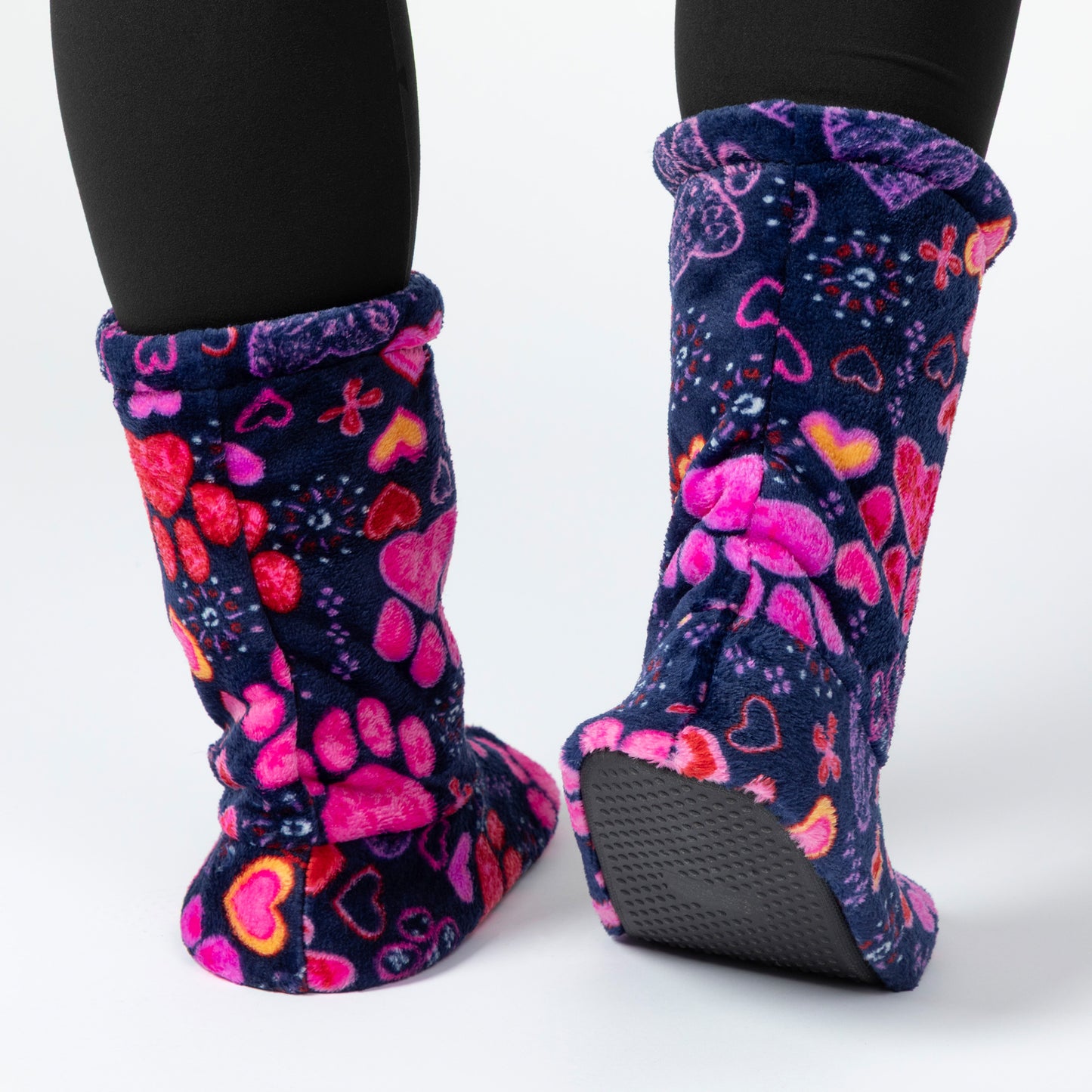 Super Cozy&trade; Deluxe Paw Non-Slip Toggle Slipper Booties