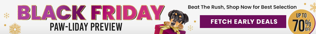 Black Friday Paw-liday Preview from The Animal Rescue Site and GreaterGood featuring festive dog and gift graphics. Proceeds help support shelter pets and more.