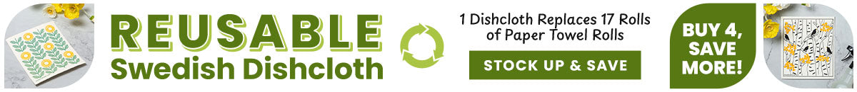 Reusable Swedish Dishcloth promotion from The Animal Rescue Site and GreaterGood. Proceeds help support shelter pets and more. Blue dog-face print cloth, eco-friendly cleaning cloth, reusable kitchen essential.