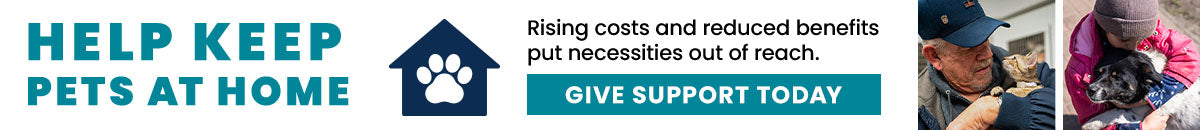 Help Keep Pets at Home donation, The Animal Rescue Site and GreaterGood; support pet families with essential supplies, food assistance, and resources that help keep beloved pets safe at home.