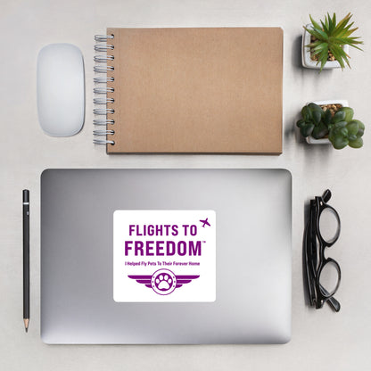 Flights to Freedom Pets Sticker