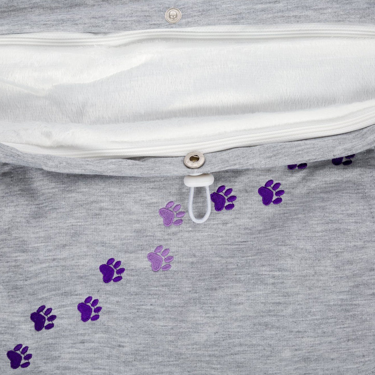 Purple Paw Pet Pouch Hooded Sweatshirt