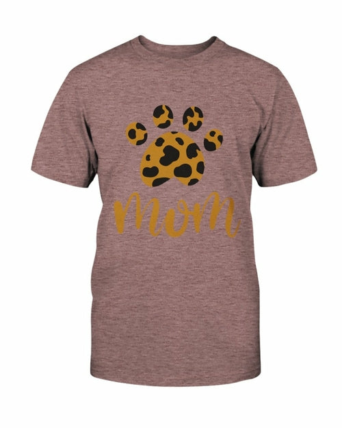 Cheetah Paw Print Mom T shirt