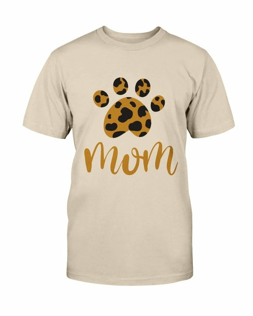 Cheetah Paw Print Mom T shirt